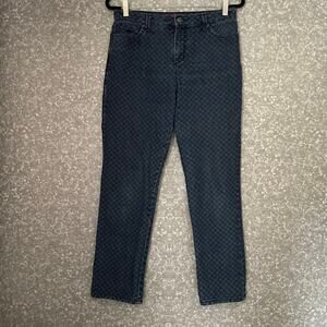 Gloria Vanderbilt Calico Floral Amanda Mid Rise Jeans - Size 8 Short - Straight